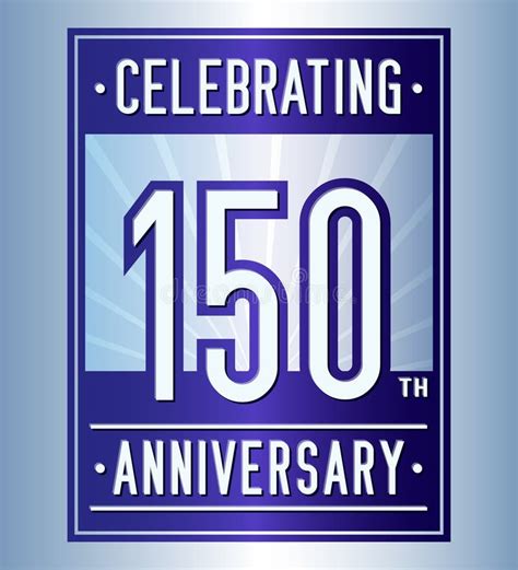 150 Years Celebrating Anniversary Design Template 150th Logo Vector