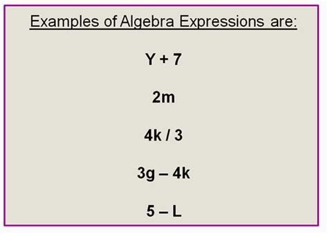Algebraic Expressions Lessons Blendspace