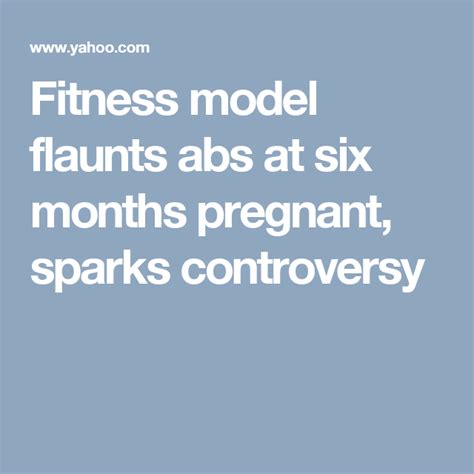 Fitness Model Flaunts Abs At Six Months Pregnant Sparks Controversy
