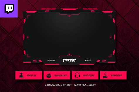 Twitch Overlay Photoshop Template