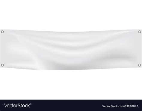 White Banner Mockup Realistic Style Royalty Free Vector