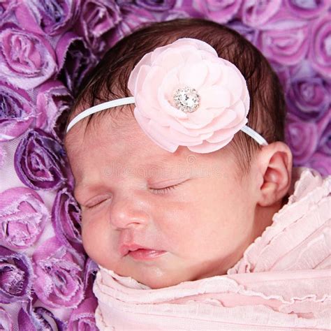 Little Baby Girl Stock Image Image Of Lying Forehead 38108987