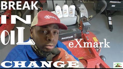 EXMARK RADIUS OIL CHANGE YouTube