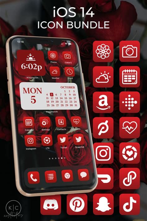 Iphone 12 pro max os version: IOS 14 Icons Red iOS 14 Aesthetic Red App Icons iPhone ...