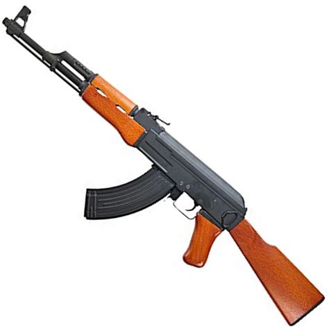 Kalashnikov Ak47 Airsoft Rifle W Wood Grips Golden Plaza