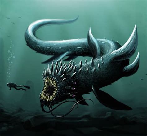 Sea Monsters Sea Monster Scary Sea Creatures Dark Creatures Fantasy