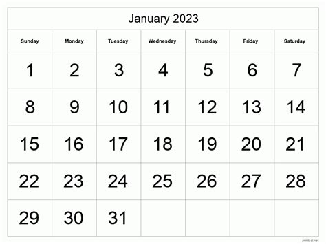 January 2023 Calendar Pdf Time And Date Calendar 2023 Canada