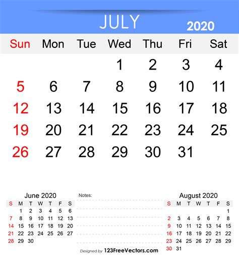 Print a calendar for july 2020 quickly and easily. Free Printable July 2020 Calendar