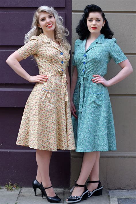 1940s Style Day Dresses Tara Starlet 40s Style Dresses Vintage