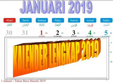 Kalender ini dinamakan dengan kalender hijriah karena pada tahun pertama kalender ini terjadi peristiwa hijrah nabi muhammad dari makkah ke. Kalender 2019 lengkap dengan Jawa dan Hijriah - Basirin.com