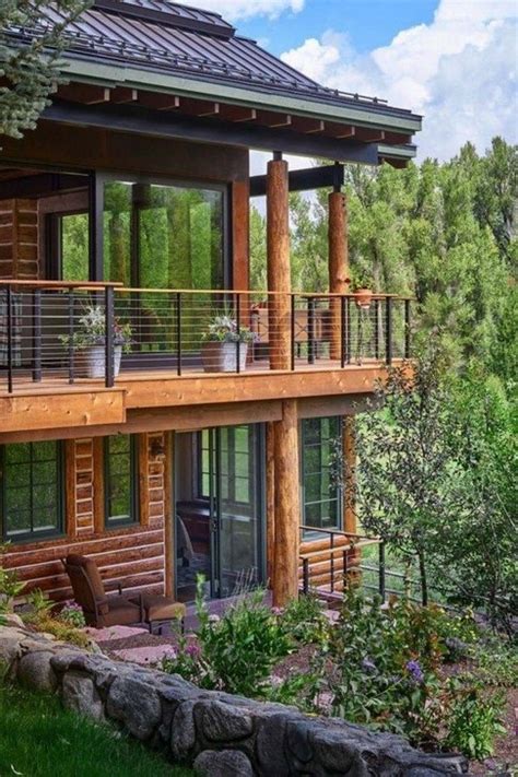 Search our selection of cabin house plans to find your new dream home! 17 Beautiful Mountain Cabin Plans Hillside 01 - lmolnar