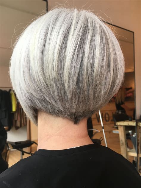 A Line Bob For Gray Hair Hair Style Inspiration