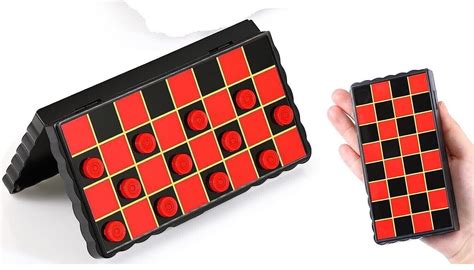 Travel Draughts Checkers Mini Magnetic Board Fold Up New Fun House