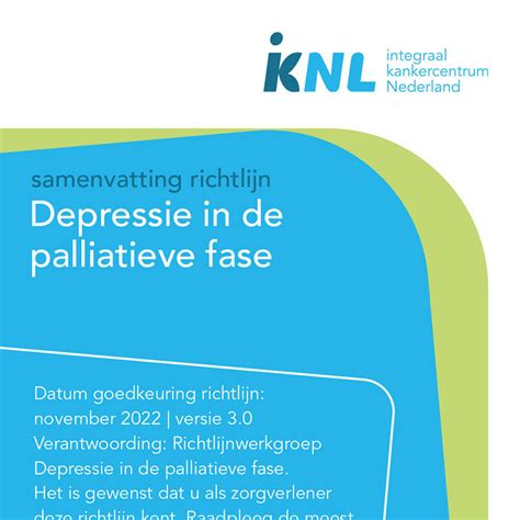 Samenvattingskaart Richtlijn Depressie IKNL