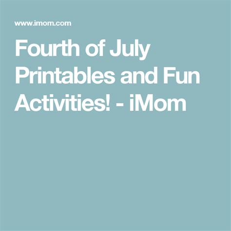 Fourth Of July Printables And Fun Activities Imom Blue Cupcakes Julep Summer Picnic Day