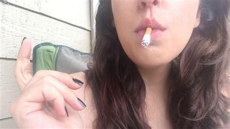 goddess d smoking outside close up youtube