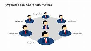 Circular Org Chart Mike Cartoon Avatar Slidemodel