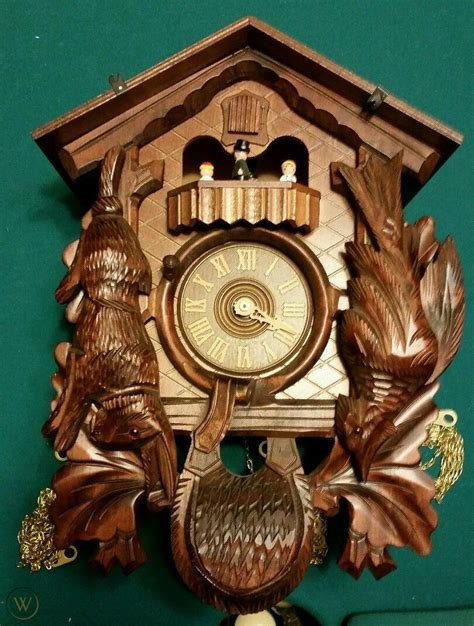 Cuckoo Clock Swiss Made Romance Der Frohliche Wanderer Edelweiss R