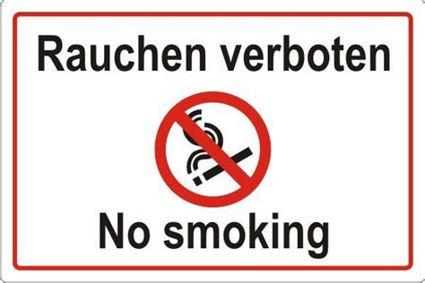 Verbotsschilder stehen für sicherheit, denn verbotsschilder sollen unfälle beziehungsweise arbeitsunfälle vermeiden. Rauchen verboten No smoking - 4 Größen Aufkleber Hinweis ...
