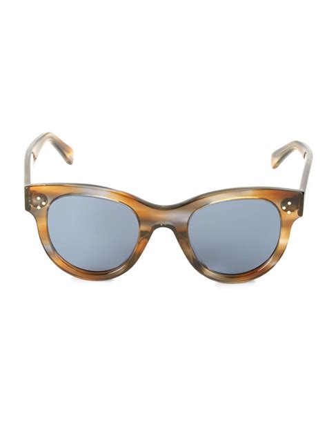 Céline Havana 48mm Round Cat Eye Sunglasses Lyst