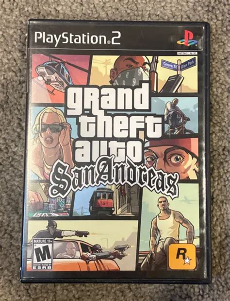 Grand Theft Auto San Andreas Sony Playstation 2 Ps2 ~ Complete ~ Fast