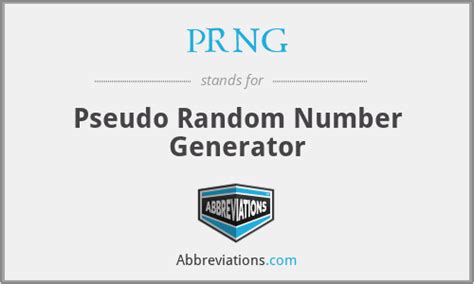 Prng Pseudo Random Number Generator