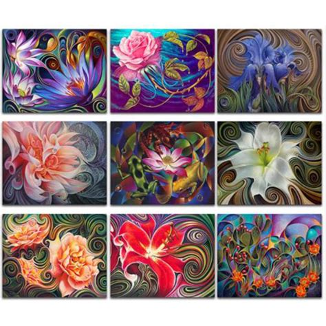 Full Square Diamond Embroidery Flower Fantasy 5d Diy Diamond Painting