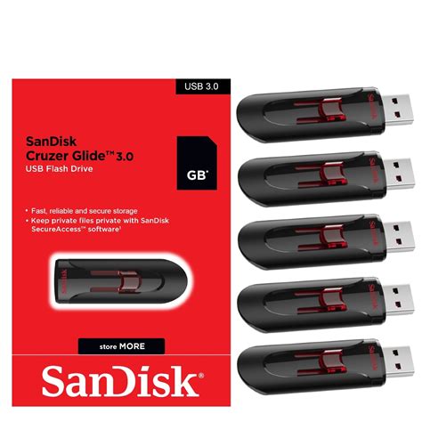 Usb Sandisk Cruzer Glide 30 16gb 32gb 64gb 128gb 256gb Flash Drive
