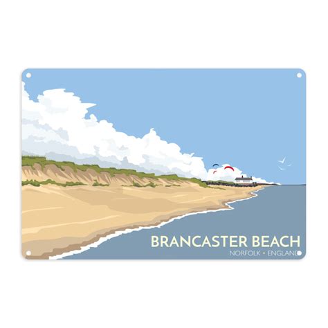 Brancaster Beach Norfolk Metal Sign Love Your Location