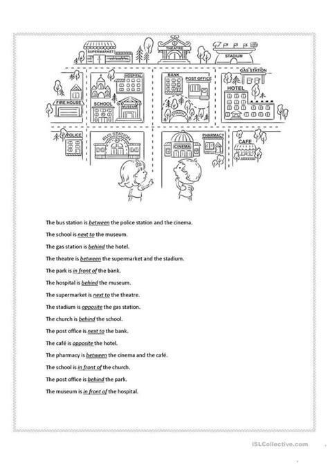 preposition worksheets  kindergarten english worksheets  kids