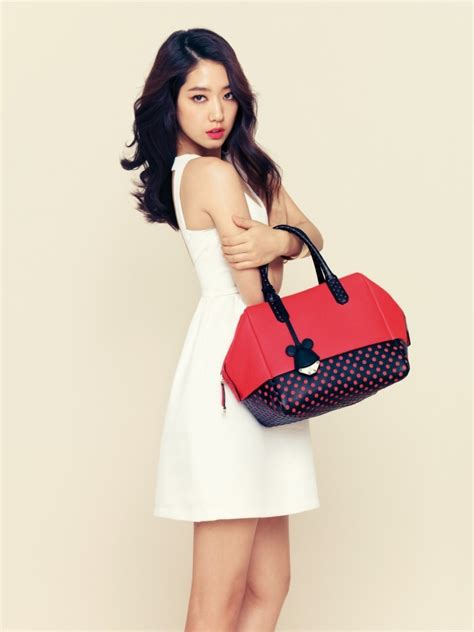 lovely park shin hye models bruno magli s 2014 ss disney purse collection in pictorial soompi