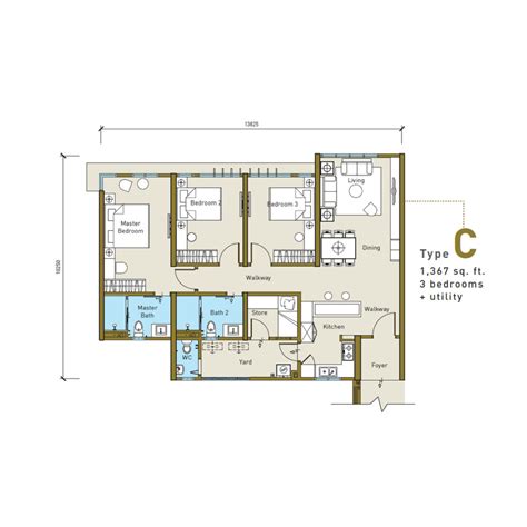 The topic contains two autocad projects for plans for family homes consisting of two floors and in full detail. Hillcrest-Heights-Floor-Plan=Type-C | New Property Launch ...