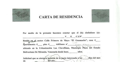 Carta De Residencia Ejemplos New Sample J