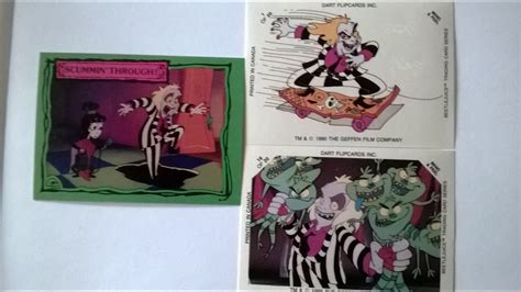 Beetlejuice Trading Cards And Glow In The Dark Stickers From Dart 1990