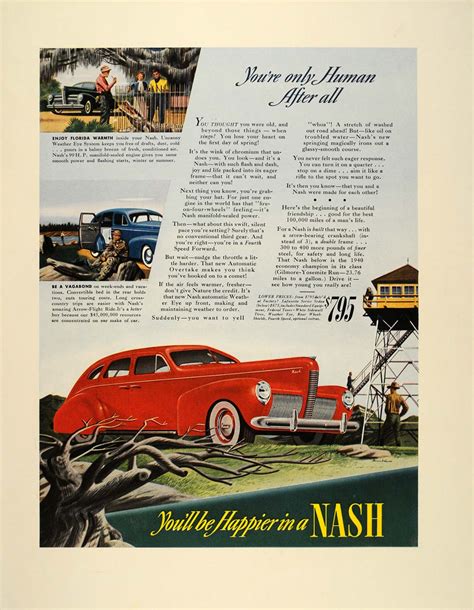 1940 Nash Car Old Magazine Ads