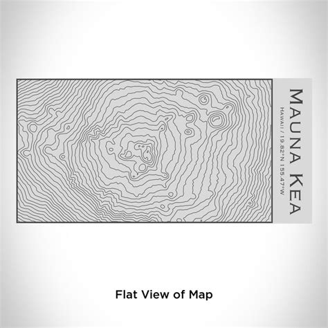 Mauna Kea Hawaii Engraved Topographic Map Insulated Bottle — Jace Maps