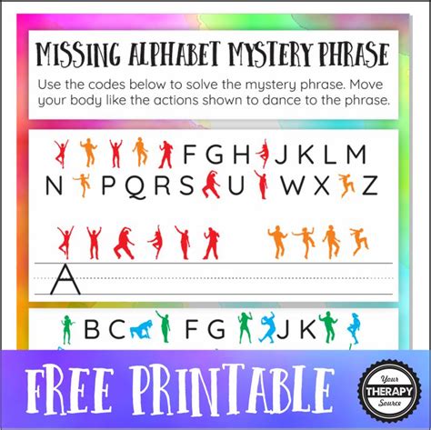 Missing Alphabet Puzzle To Solve Movement And Learning Your Therapy