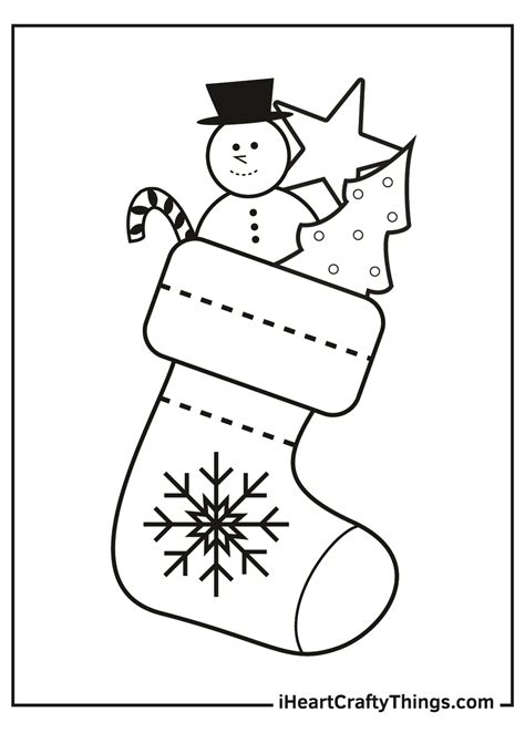 Printable Christmas Stocking Coloring Pages Updated