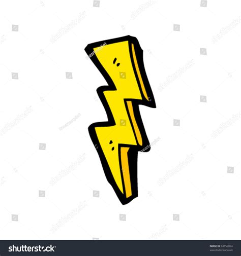 Cool Lightning Bolt Cartoon Stock Vector 63859894