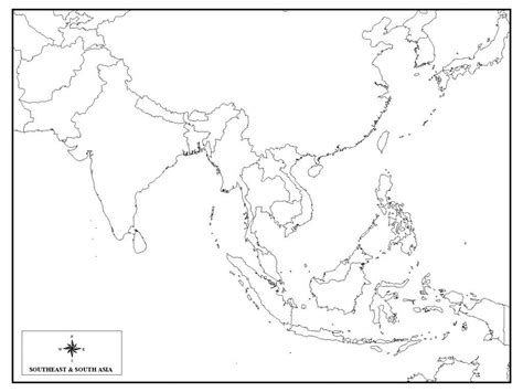 9 Free Detailed Printable Blank Map Of Asia Template In Pdf World Map
