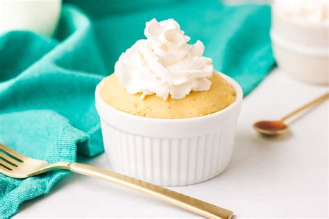 The moistest very vanilla mug cake table for two Best Keto Vanilla Mug Cake Recipe | 5g Net Carbs & 5 Minutes!