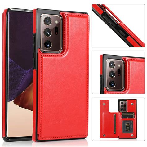 dteck case for samsung galaxy note 20 ultra 6 9 inch shockproof pu leather wallet case card