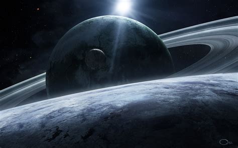 Download Sci Fi Planetary Ring Hd Wallpaper By Qauz