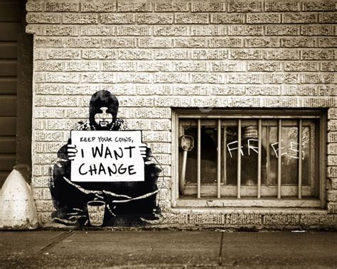 Banksy Poster Print Keep Your Coins I Want Change Etsy