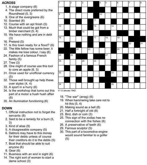 Free Printable Guardian Cryptic Crossword Puzzles