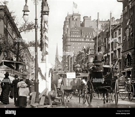 Street Scene New York 1890 Stock Photo Alamy