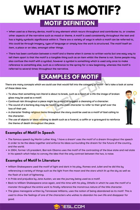 Motif Definition And Examples Of Motif In Speech And Literature 7esl