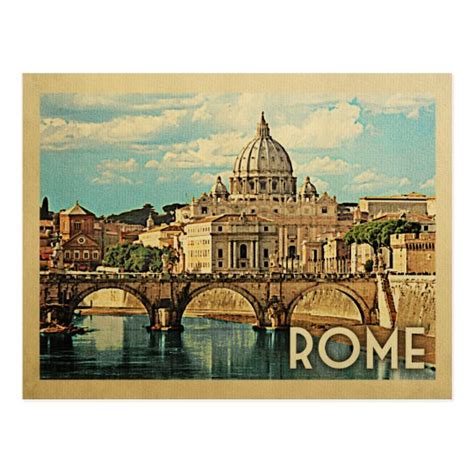 Rome Italy Vintage Travel Postcard