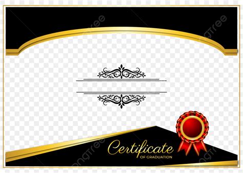 Medal Award Certificate Vector Png Images Luxury Black Gold Graduation