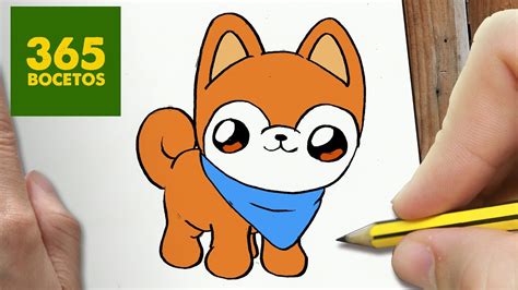 Como Dibujar Perro Akita Kawaii Paso A Paso Dibujos